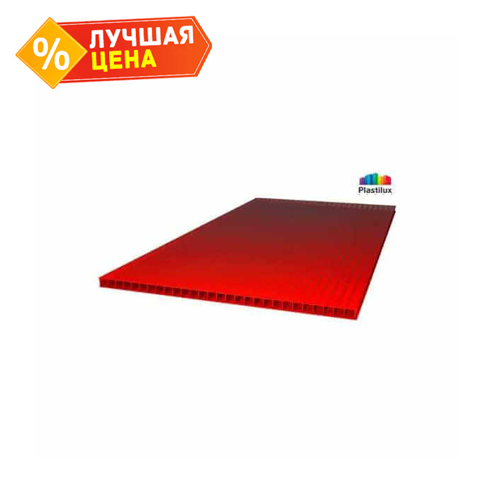 Сотовый поликарбонат 10 мм POLYNEX красный 2100х6000 мм